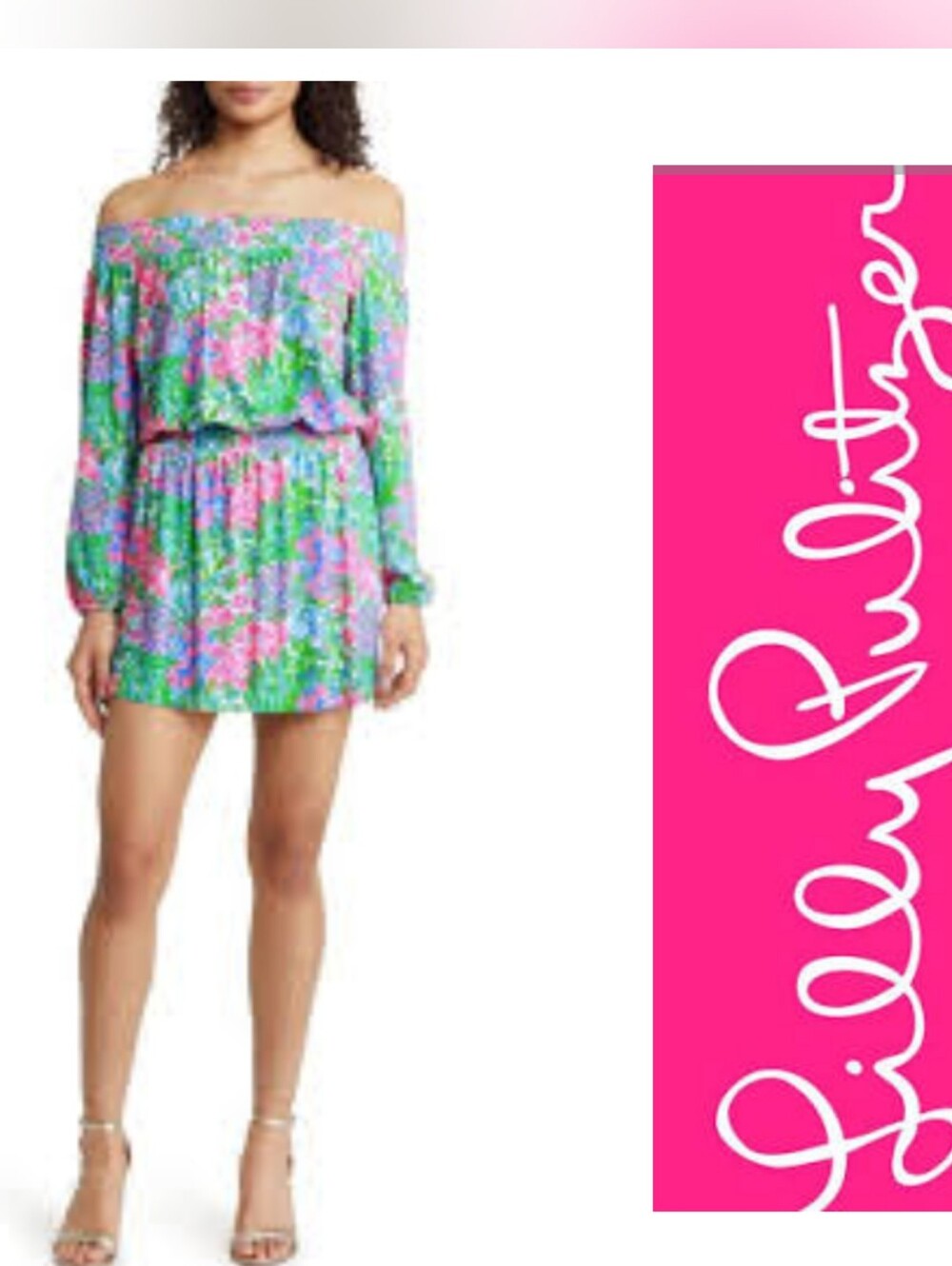 LILLY PULITZER Cyla Off The Shoulder Skort Romper "A Cherry On Top" Size Medium
